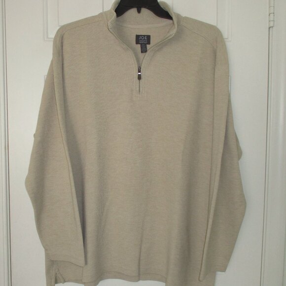 Joseph Abboud Mens L/S Camel Tan Cotton 1/4 Zip Sweater - Size 2XL - Picture 1 of 2